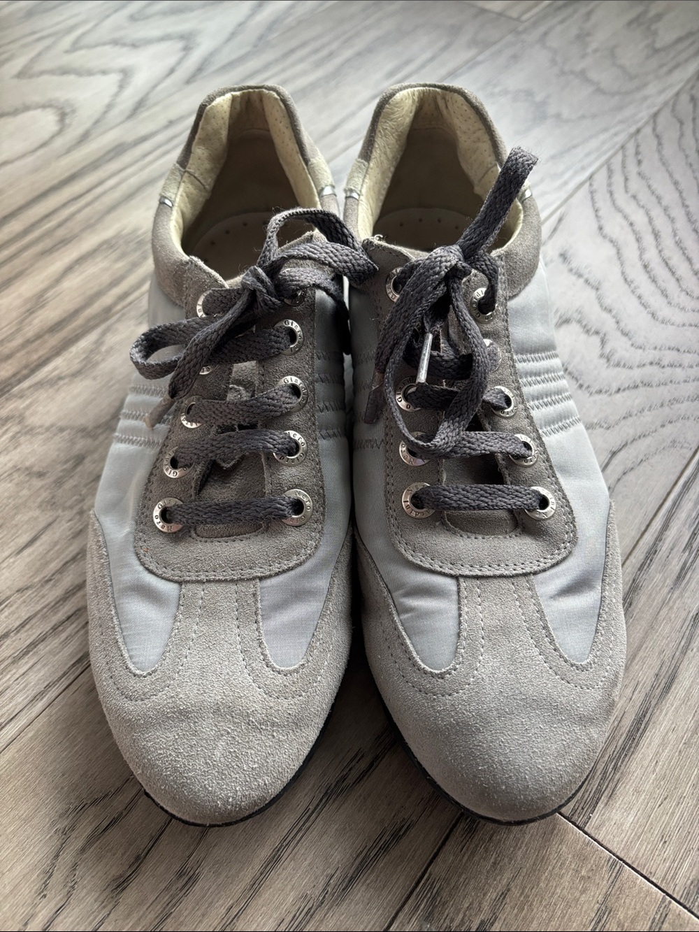 Nero Giardini light Gray Suede & Nylon Casual Sneakers